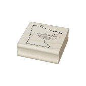 ミネソタの地図ファミリー差出人住所 ラバースタンプ (スタンプ)