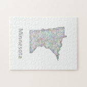 ミネソタの地図 ジグソーパズル (横)