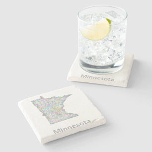 ミネソタの地図 ストーンコースター