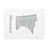 ミネソタの地図 マグネット (横)