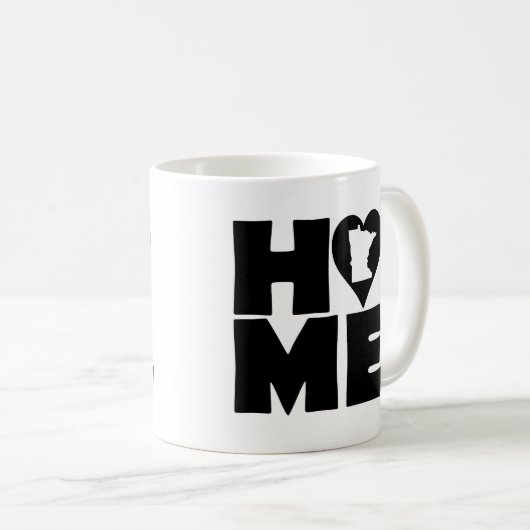 ミネソタの家のハートの州のマグかタンブラー コーヒーマグカップ (正面右)