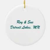 ミネソタの州のシールのオーナメント セラミックオーナメント (裏面)