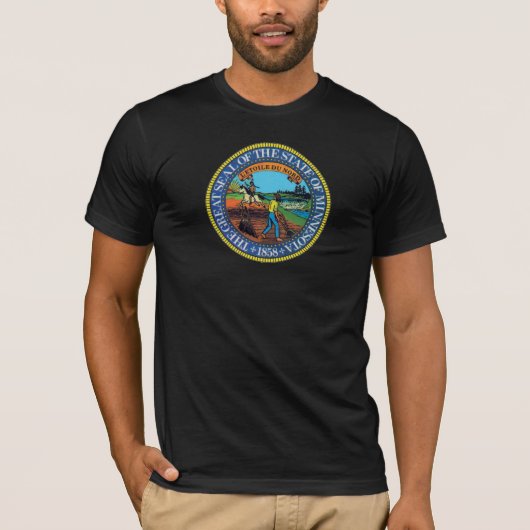 ミネソタの州のシール Tシャツ (正面)