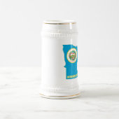 ミネソタの州の旗の地図 ビールジョッキ (中央)