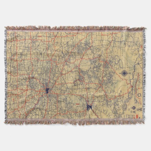 ミネソタの標準の地図 スローブランケット (正面)