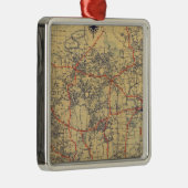 ミネソタの標準の地図 メタルオーナメント (右)