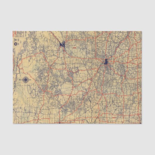 ミネソタの標準の地図 薄葉紙 (正面)