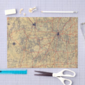 ミネソタの標準の地図 薄葉紙 (クラフト)