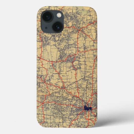 ミネソタの標準の地図 Case-Mate iPhoneケース (裏面)