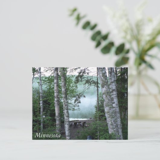ミネソタの湖のはがき ポストカード (スタンド正面)