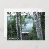 ミネソタの湖のはがき ポストカード (正面/裏面)