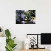 ミネソタの滝の水彩バージョン ポスター (ホームオフィス)