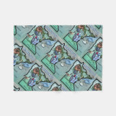 ミネソタの漫画の地図 フリースブランケット (正面(横))