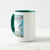 ミネソタの漫画の地図 マグカップ (正面左)