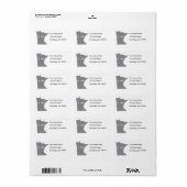 ミネソタの灰色の家及び開いたハート ラベル (フルシート)