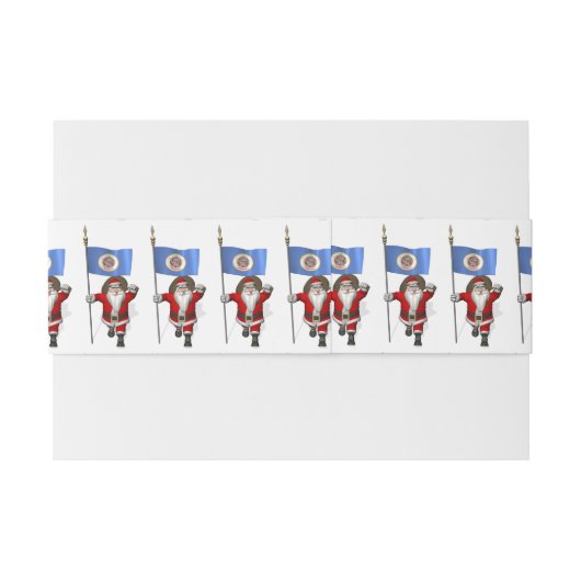 ミネソタの看板のあるサンタクロース 招待状ベリーバンド (裏面例)