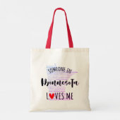 ミネソタの誰かが私のトートバッグを愛している トートバッグ (裏面)