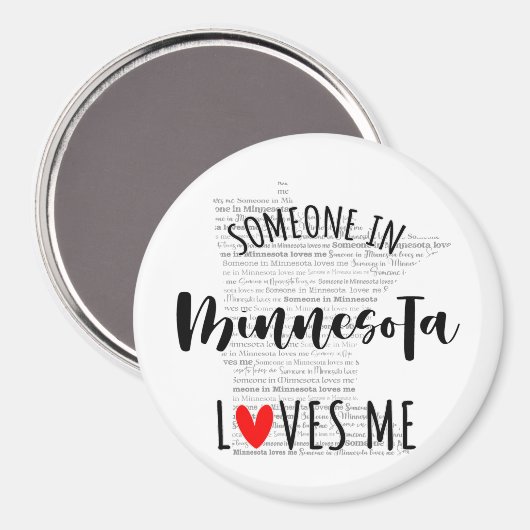 ミネソタの誰かが私の磁石を愛している マグネット (正面/裏面)