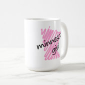 ミネソタの走り書きされた地図を持つミネソタの女の子 コーヒーマグカップ (正面右)