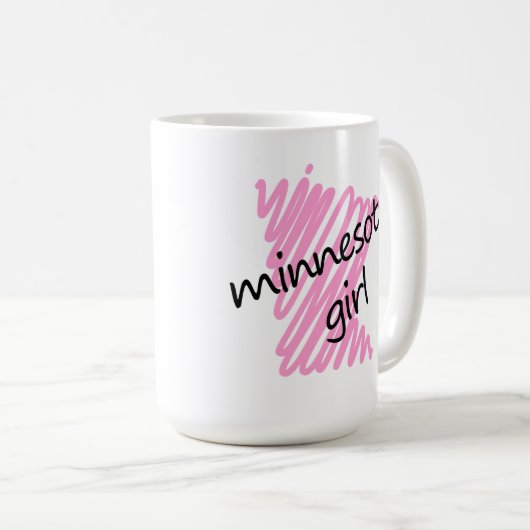 ミネソタの走り書きされた地図を持つミネソタの女の子 コーヒーマグカップ (正面右)