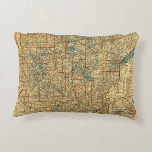 ミネソタの道路図 アクセントクッション (裏面)