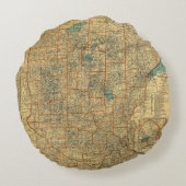 ミネソタの道路図 ラウンドクッション (裏面)