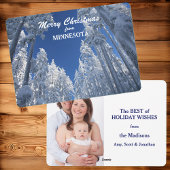 ミネソタの雪の木写真テンプレート シーズンカード