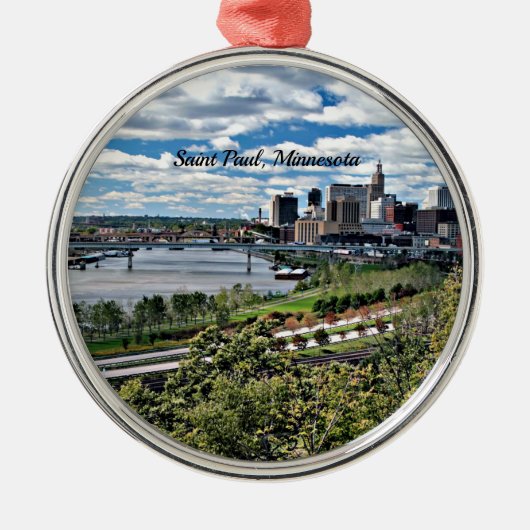 ミネソタの風景セントポール メタルオーナメント (正面)