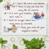 ミネソタの10の命令タオル キッチンタオル (折り畳み)