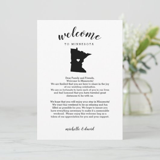 ミネソタへようこそ |の結婚レター&旅程 (スタンド正面)