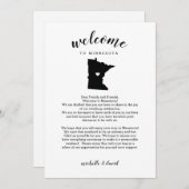 ミネソタへようこそ |の結婚レター&旅程 (正面/裏面)