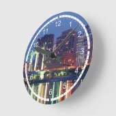 ミネソタをテーマにした壁時計 ラウンド壁時計 (傾斜)