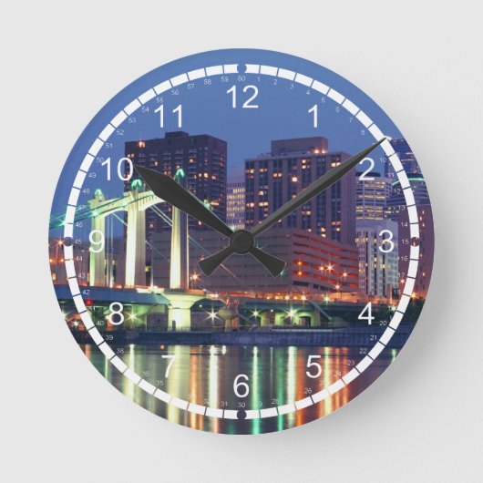 ミネソタをテーマにした壁時計 ラウンド壁時計 (正面)