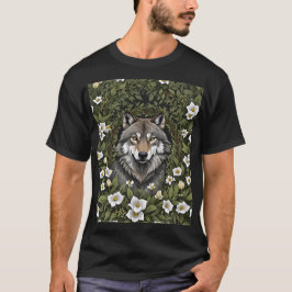 ミネソタオオカミのレディーススリッパフラワーリング Tシャツ
