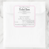 ミネソタコテージフードビジネスピンクベーキングラベル スクエアシール (バッグ)