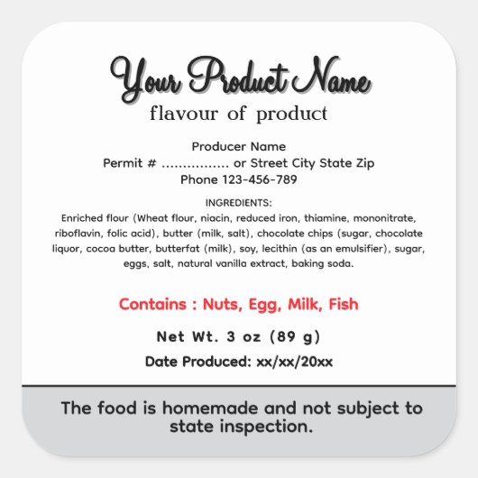 ミネソタコテージフードローラーベルホームベーカリー スクエアシール (正面)