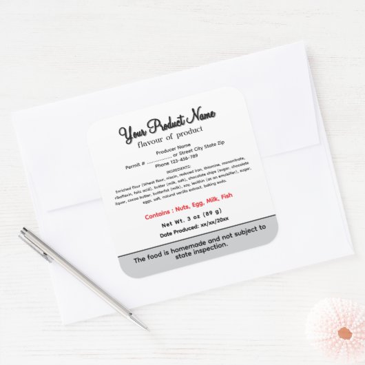 ミネソタコテージフードローラーベルホームベーカリー スクエアシール (封筒)