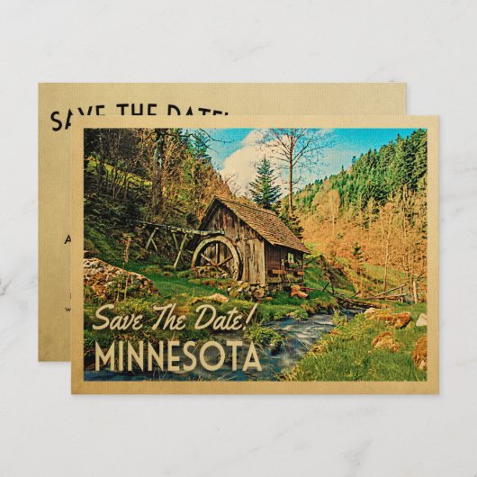 ミネソタサザデイトキャビン素朴ミルウッズ 案内ポストカード (正面/裏面)
