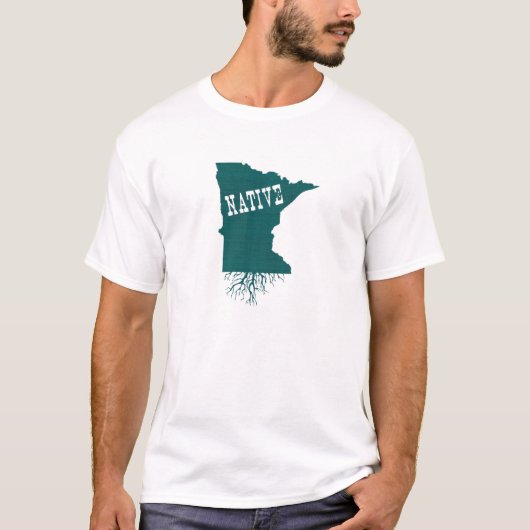 ミネソタシェイプツリールーツ先住民ミネソタン Tシャツ (正面)