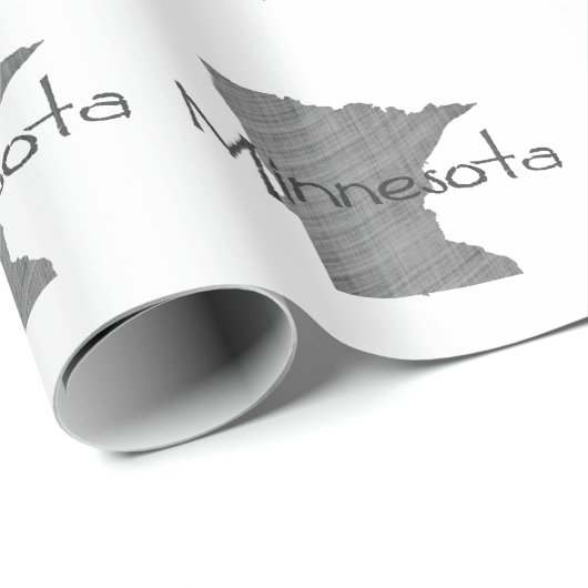 ミネソタシェイプヴィンテージシャルボードグレーアンティーク ラッピングペーパー (ロールコーナー)