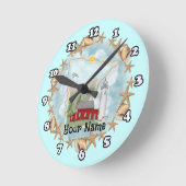 ミネソタシェルズライトハウスクロック ラウンド壁時計 (傾斜)