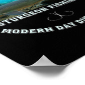 ミネソタスタジョン魚釣りモダンデイディーノ狩り ポスター (角)