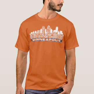 ミネソタバスケットボールチーム23選手名簿ミニマップ Tシャツ