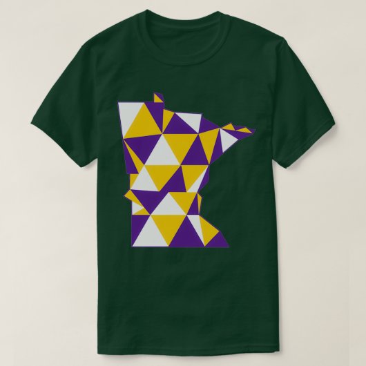 ミネソタパープルと金ゴールド Tシャツ (デザイン正面)
