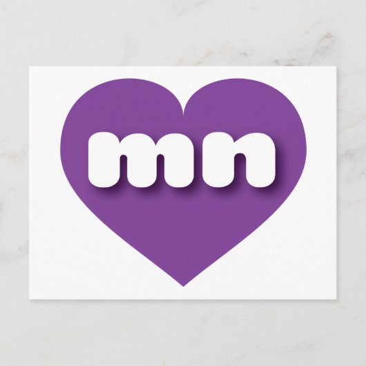 ミネソタパープルハート- I love mn ポストカード (正面)