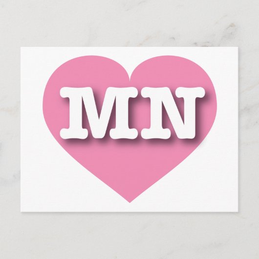 ミネソタピンクハート- I love MN ポストカード (正面)