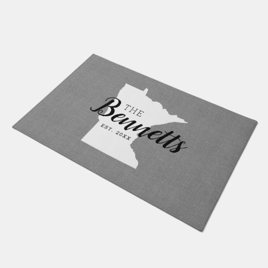 ミネソタファミリーモノグラム州ドormat ドアマット (アングル)