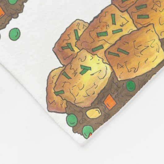 ミネソタホットディッシュタートカセロール フリースブランケット (角)