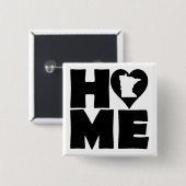 ミネソタホームハート州ボタンバッジピン 缶バッジ (正面&裏面)