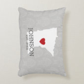 ミネソタホーム州シティマップ – カスタムウェディング アクセントクッション (正面(垂直))